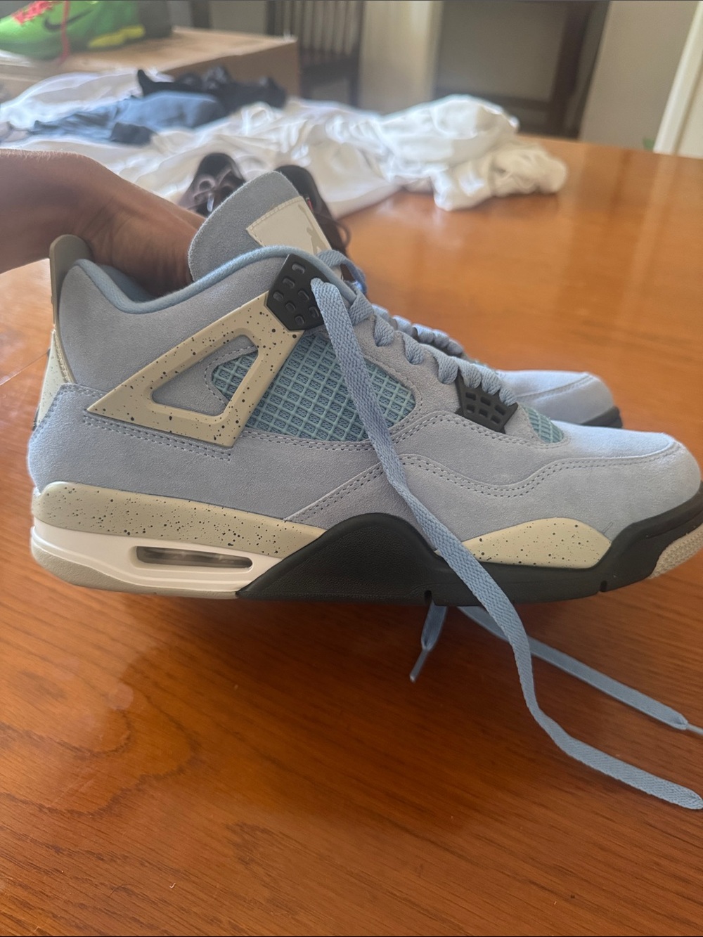 blue suede sneakers - Picture 3 of 10
